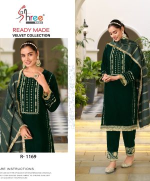 SHREE FABS R 1169 READYMADE VELVET SUITS