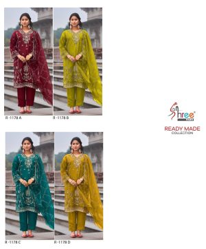 SHREE FABS R 1178 A TO D READYMADE SALWAR SUITS