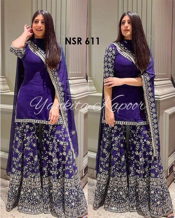 SHREE HARI NSR 611 A DESIGNER TOP PLAZZO