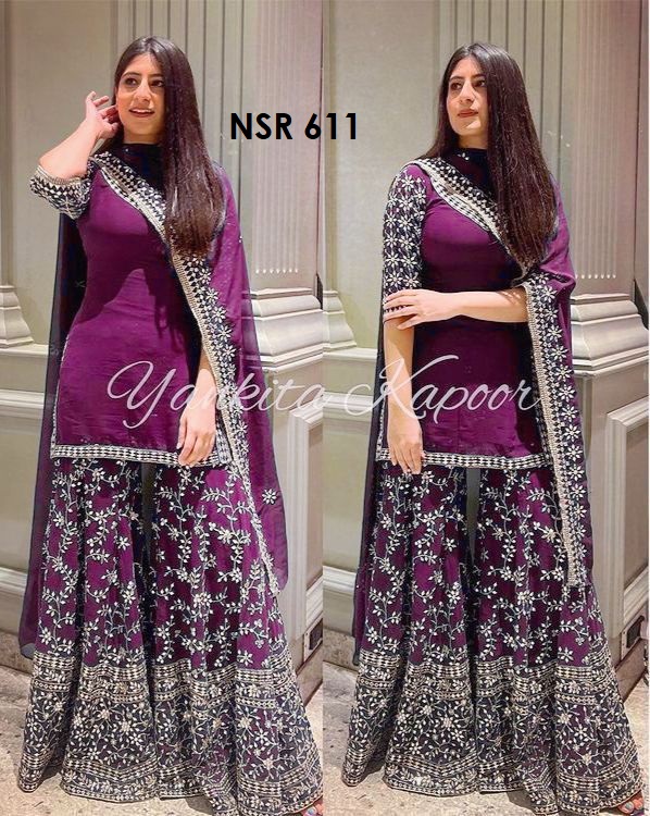 SHREE HARI NSR 611 B DESIGNER TOP PLAZZO