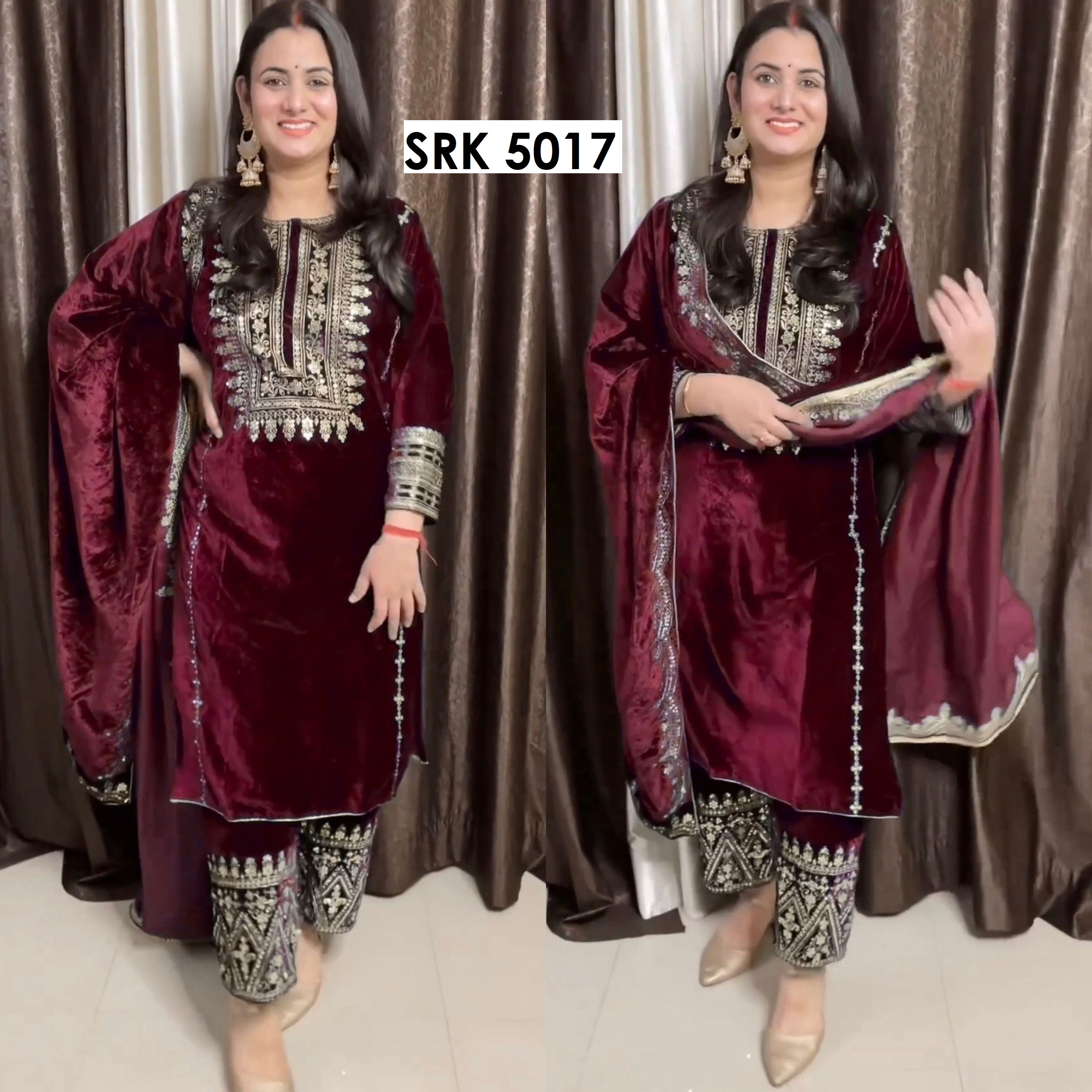 SHREE HARI SRK 5017 E DESIGNER VELVET SUITS