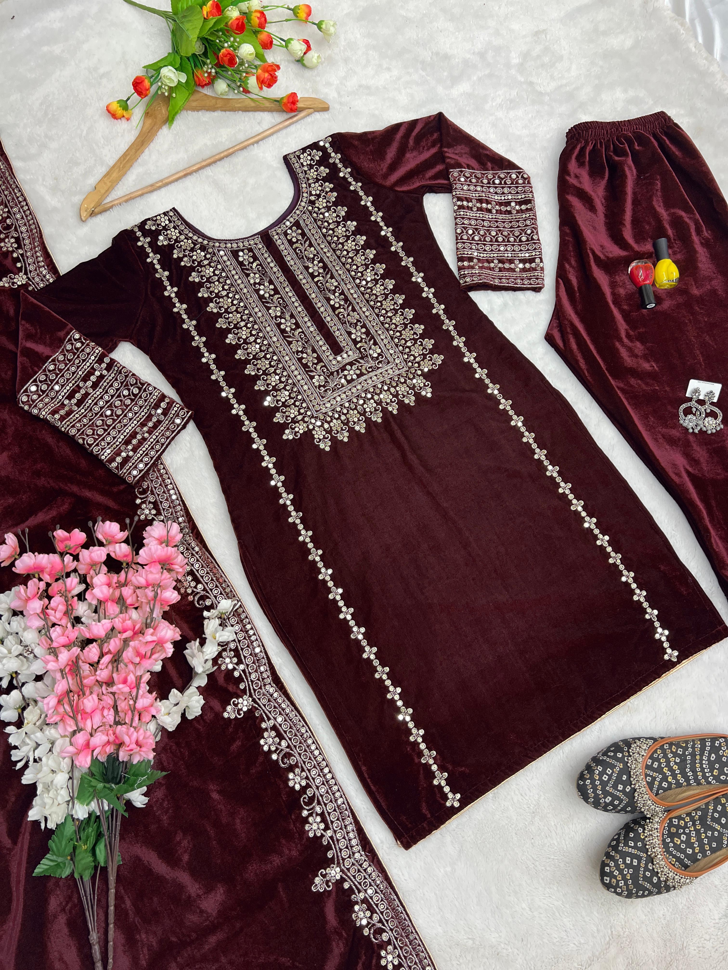 SHREE HARI SRK 5017 E DESIGNER VELVET SUITS