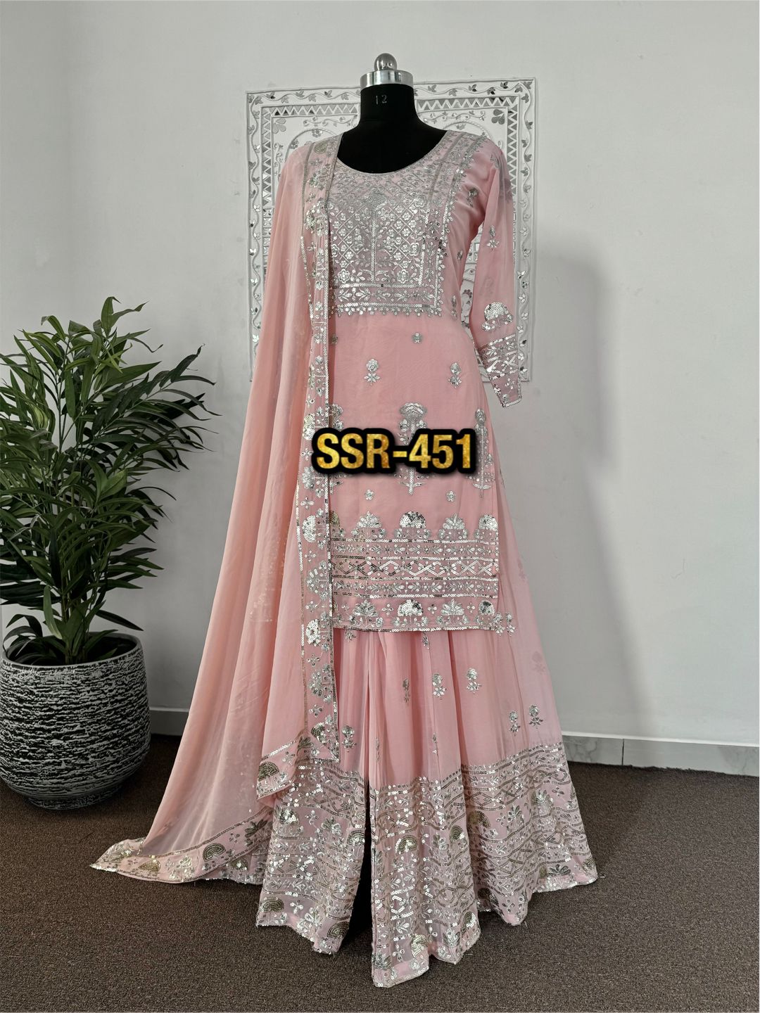 SHREE HARI SSR 451 DESIGENR TOP GHARARA