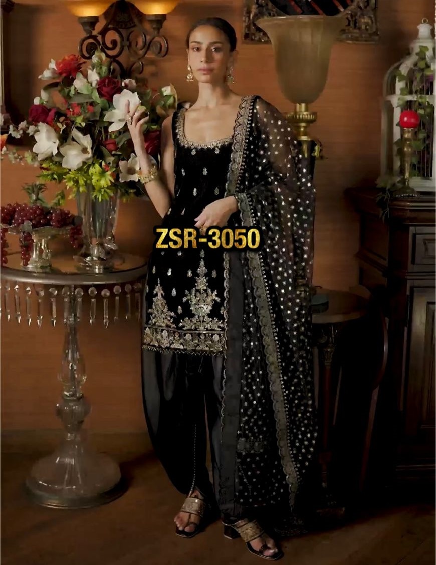 SHREE HARI ZSR 3050 DESIGNER VELVET SUITS