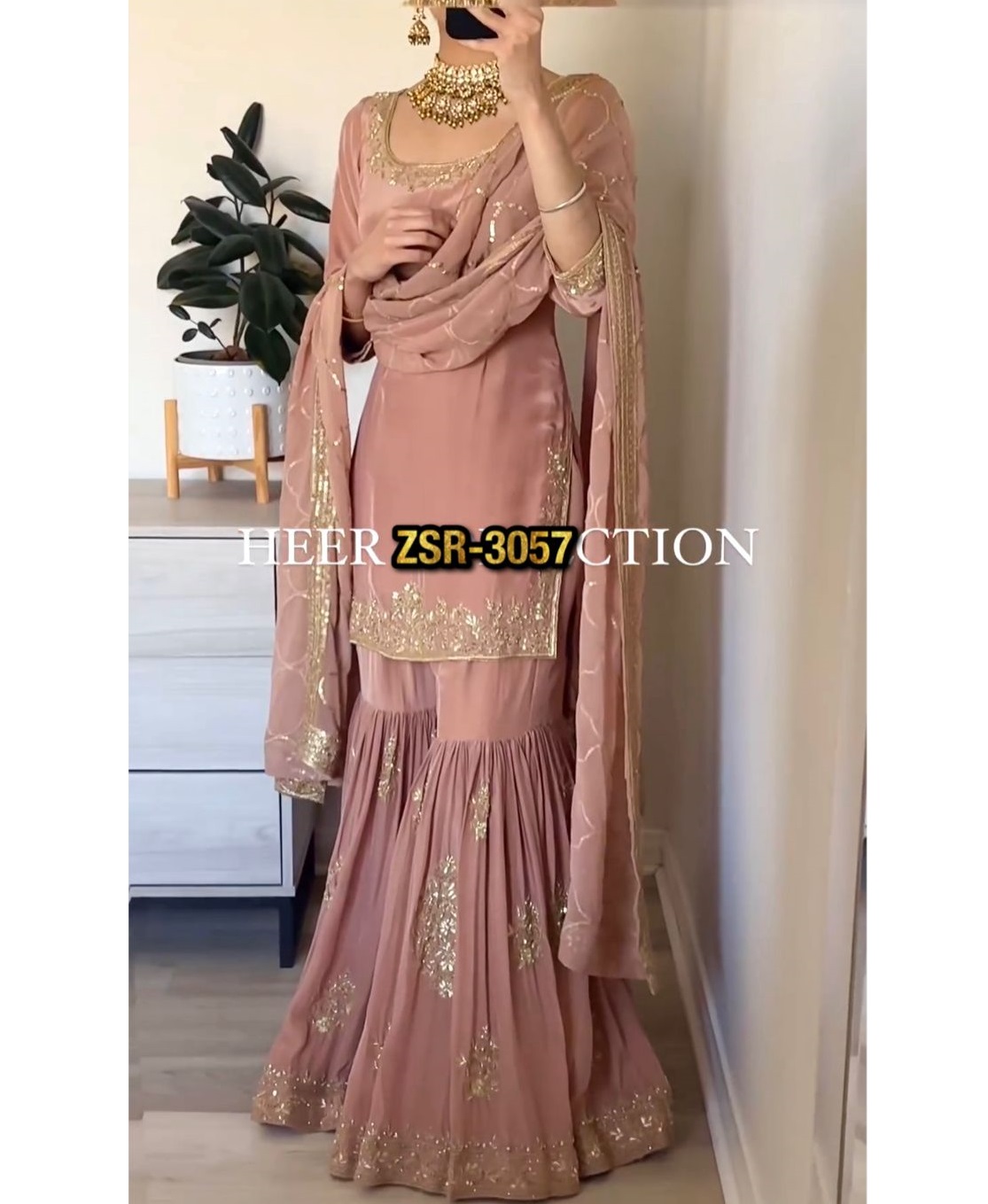 SHREE HARI ZSR 3057 DESIGNER TOP GHARARA