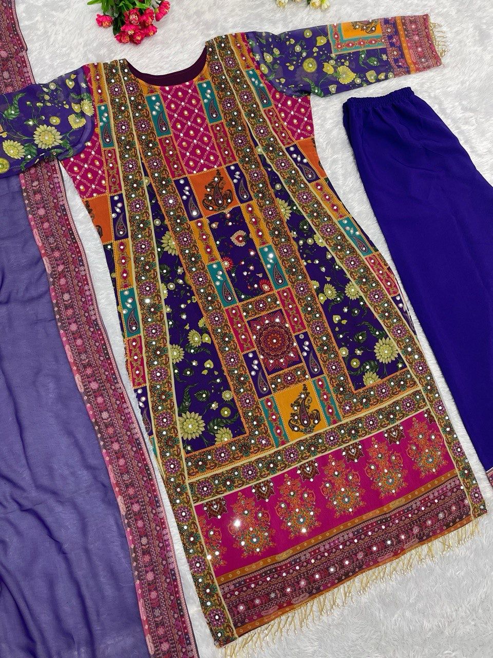 SHREE TEXTILE ST 133 PURPLE DRESS