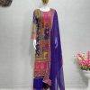 SHREE TEXTILE ST 133 PURPLE DRESS