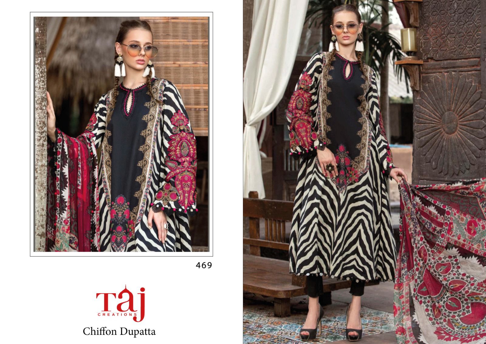 TAJ CREATION 469 COTTON PAKISTANI SUITS