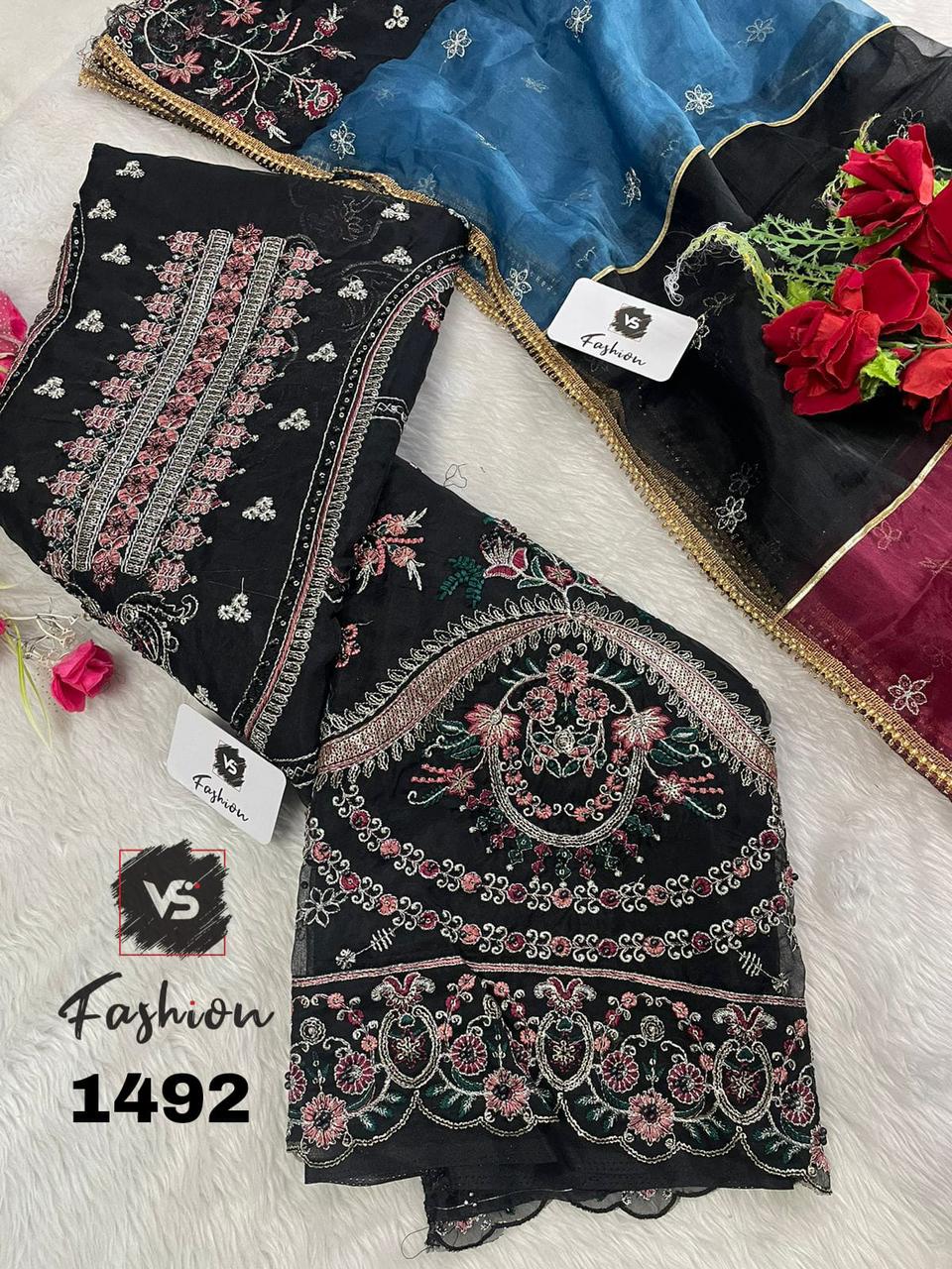 VS FASHION 1492 A TO D PAKISTANI SUITS IN INDIA