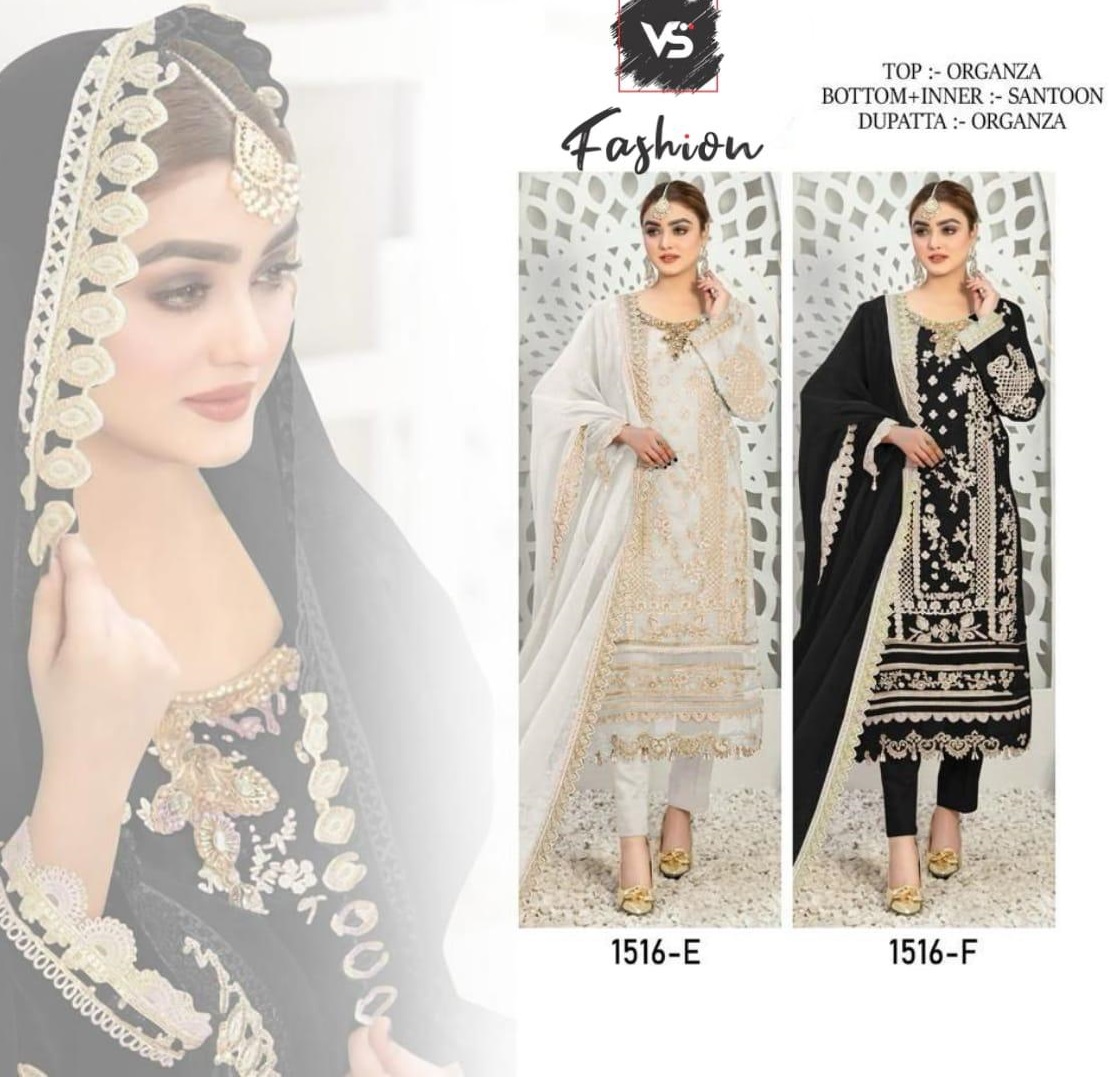 VS FASHION 1516 E TO F PAKISTANI SUITS IN INDIA