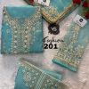 VS FASHION 201 SKY BLUE ORGANZA SALWAR KAMEEZ