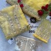 VS FASHION 201 YELLOW ORGANZA SALWAR KAMEEZ