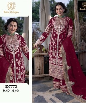 ZIAAZ DESIGNS 393 G PAKISTANI SUITS WHOLESALE