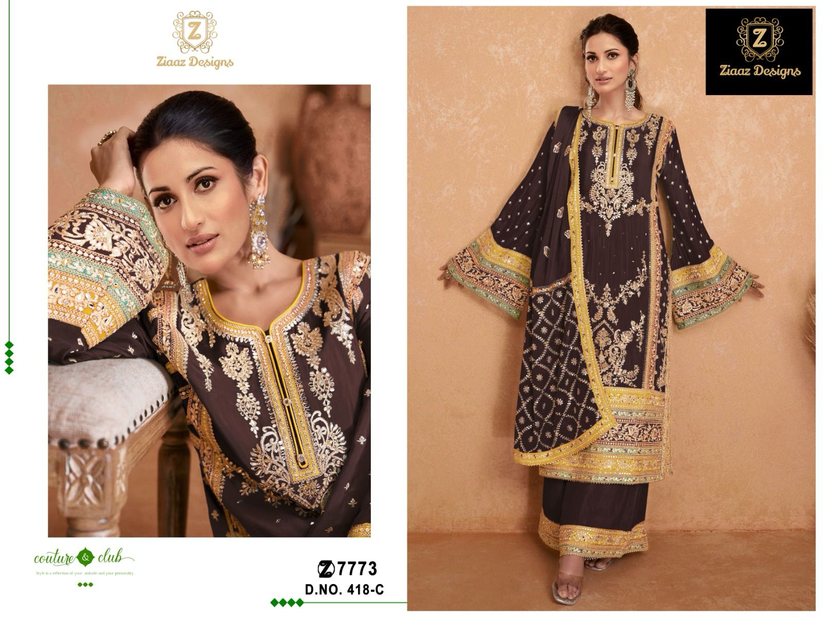 ZIAAZ DESIGNS 418 C SALWAR KAMEEZ