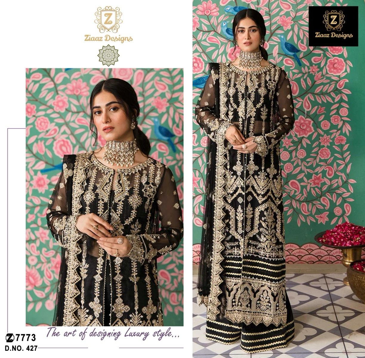 ZIAAZ DESIGNS 427 SALWAR SUITS WHOLESALE