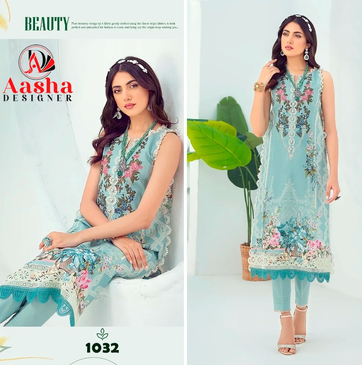 AAHSA DESIGNER 1032 COTTON SALWAR SUITS