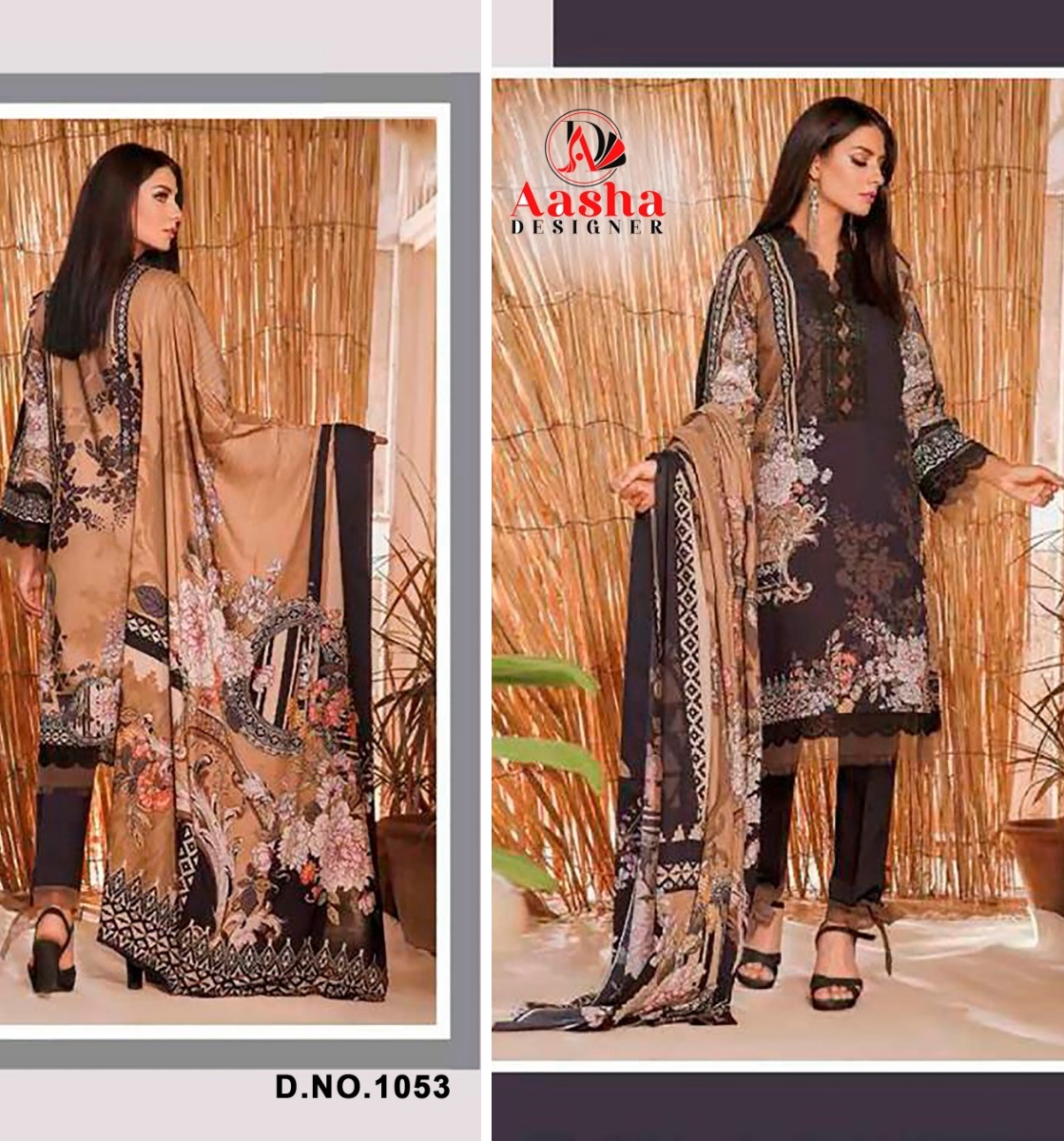 AASHA DESIGNER 1053 COTTON PAKISTANI SUITS