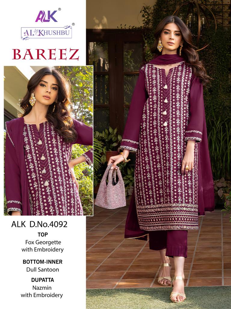 AL KHUSHBU ALK 4092 BAREEZ SALWAR SUITS