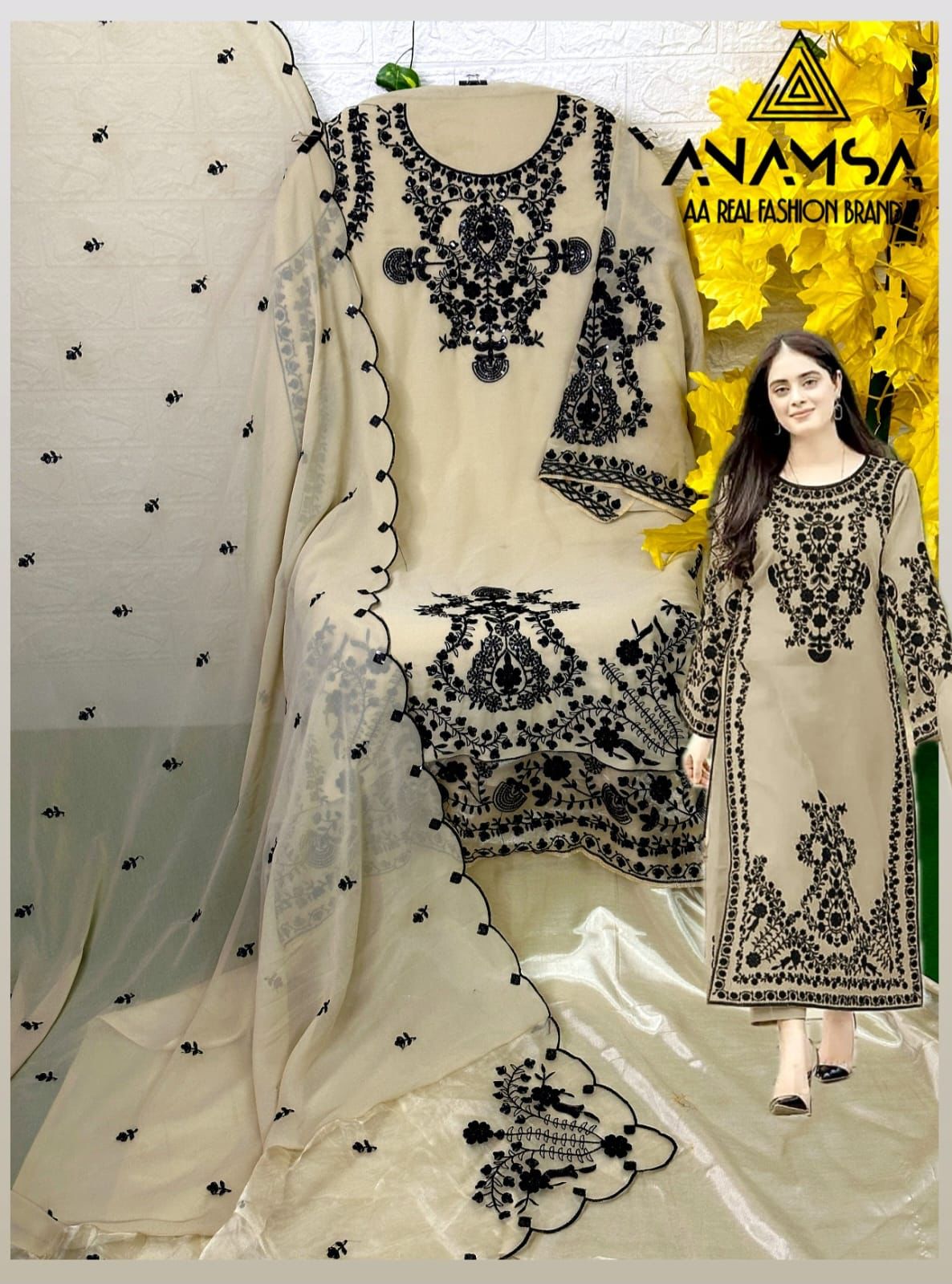 ANAMSA 247 B PAKISTANI SUITS WHOLESALE