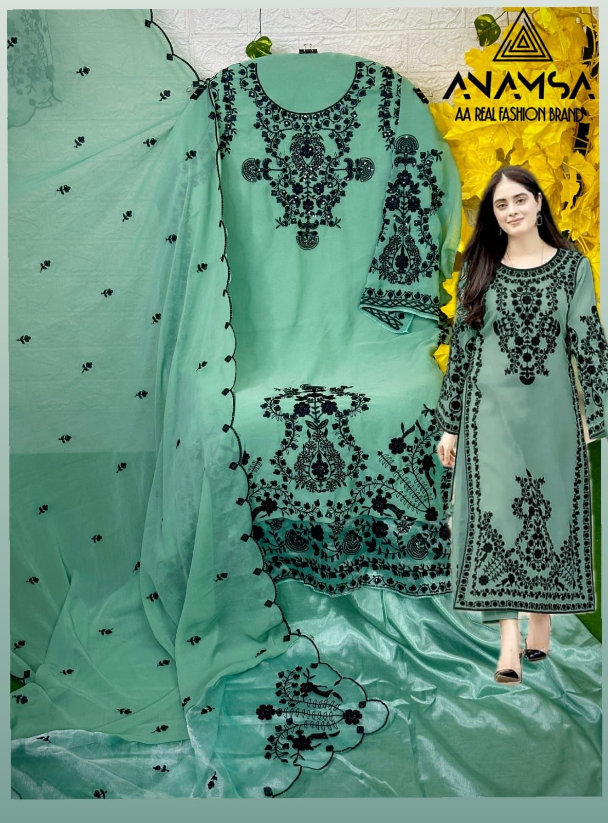 ANAMSA 247 C PAKISTANI SUITS WHOLESALE