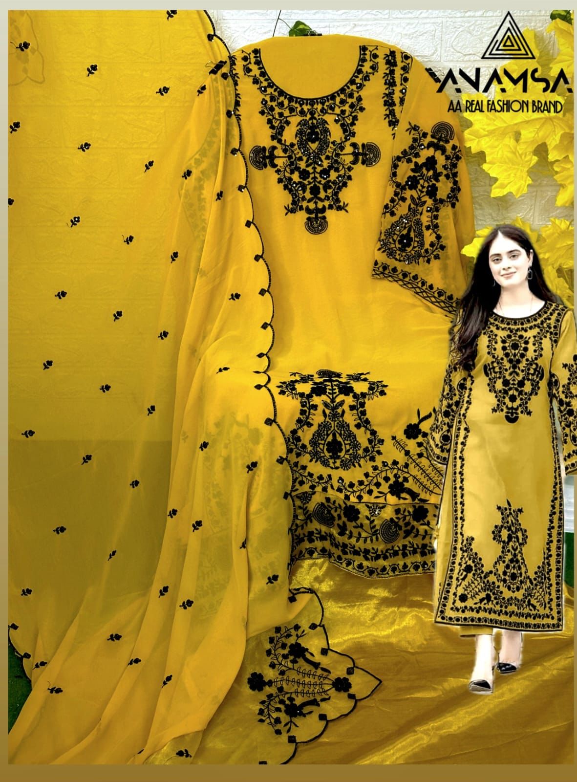 ANAMSA 247 D PAKISTANI SUITS WHOLESALE