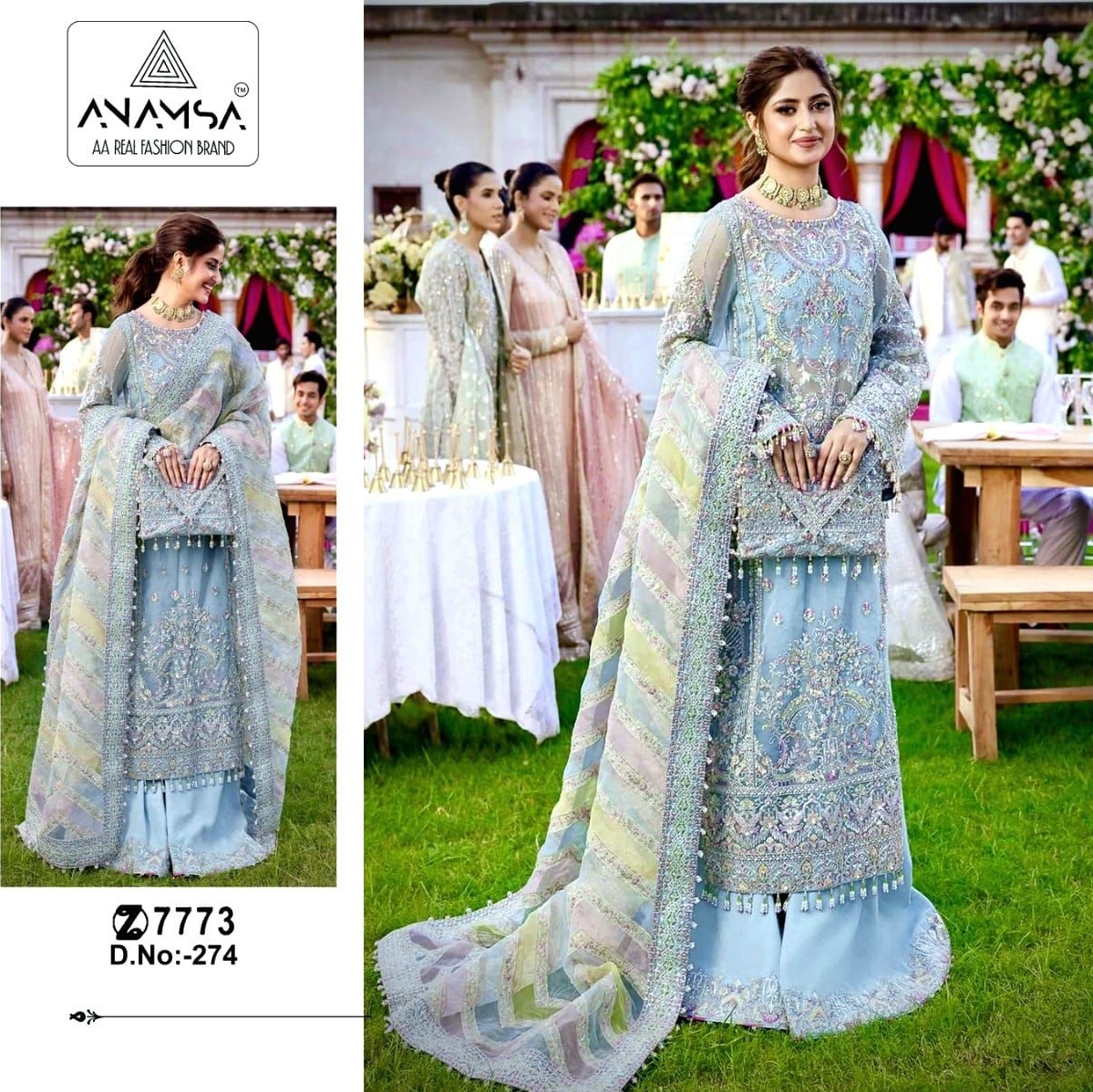 ANAMSA 274 PAKISTANI SUITS WHOLESALE