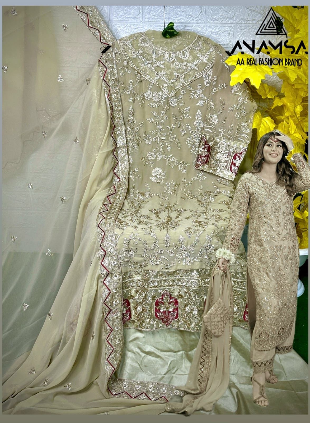 ANAMSA 402 PAKISTANI SUITS WHOLESALE