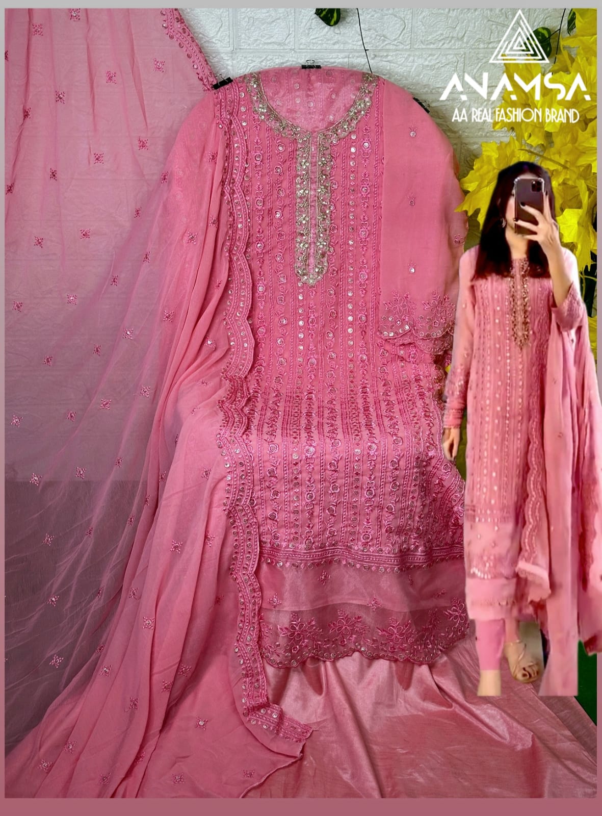 ANAMSA 417 PAKISTANI SALWAR SUITS IN INDIA