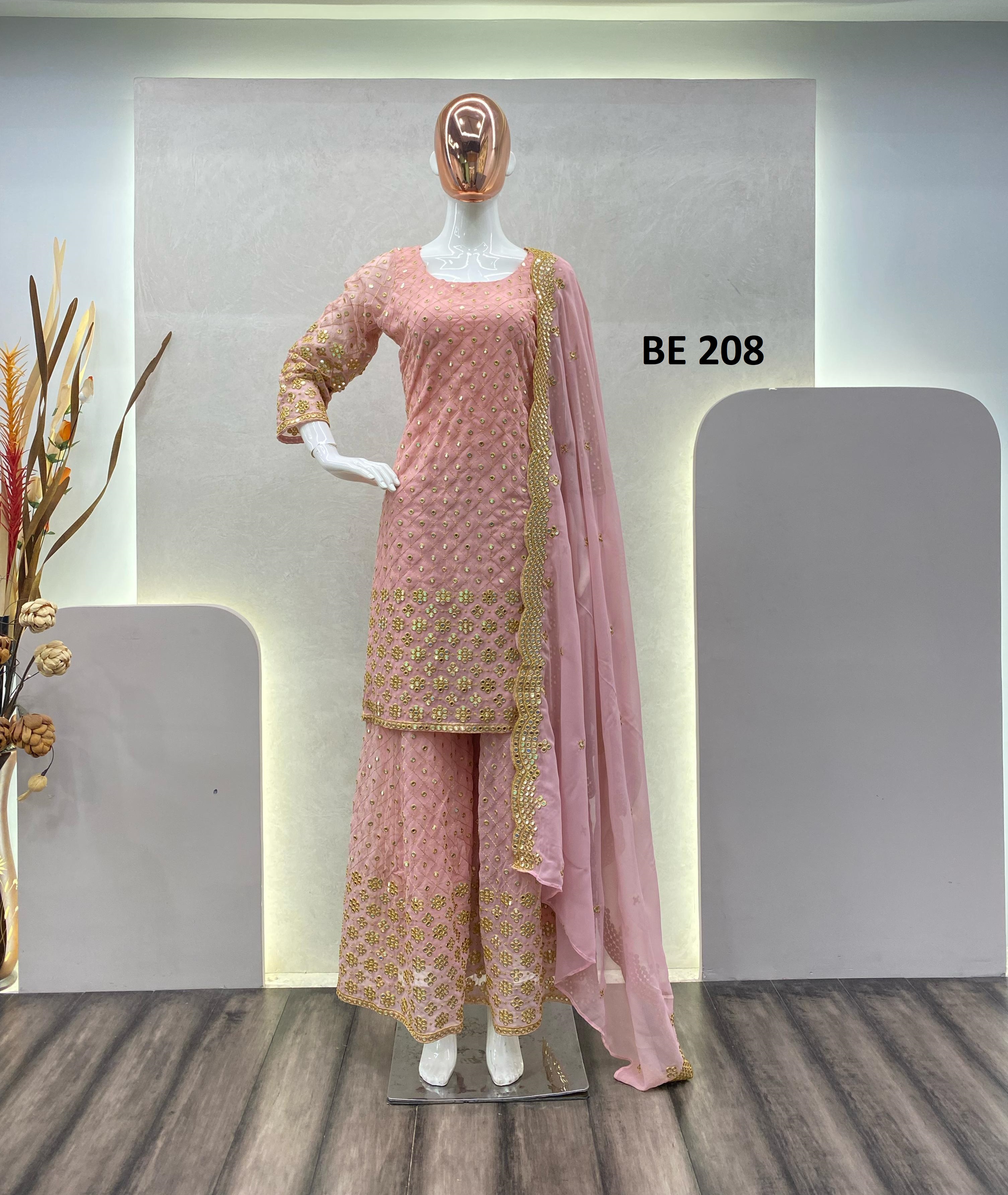 BE 208 E DESIGNER TOP SHARARA WHOLESALE