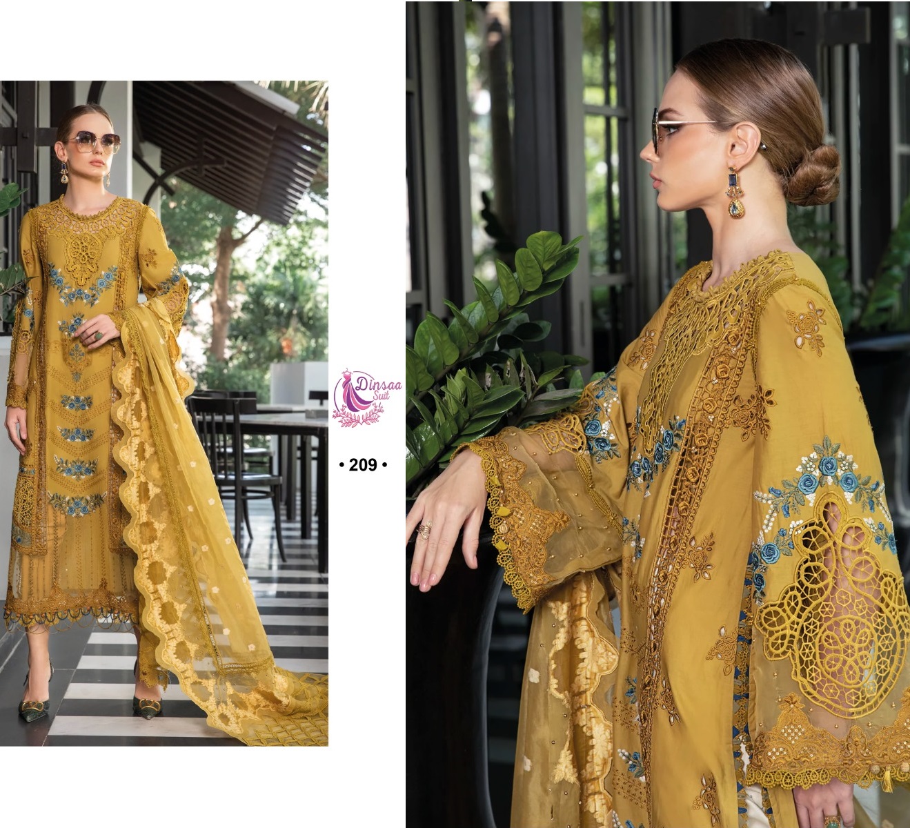 DINSAA SUIT 209 PAKISTANI SUITS WHOLESALE