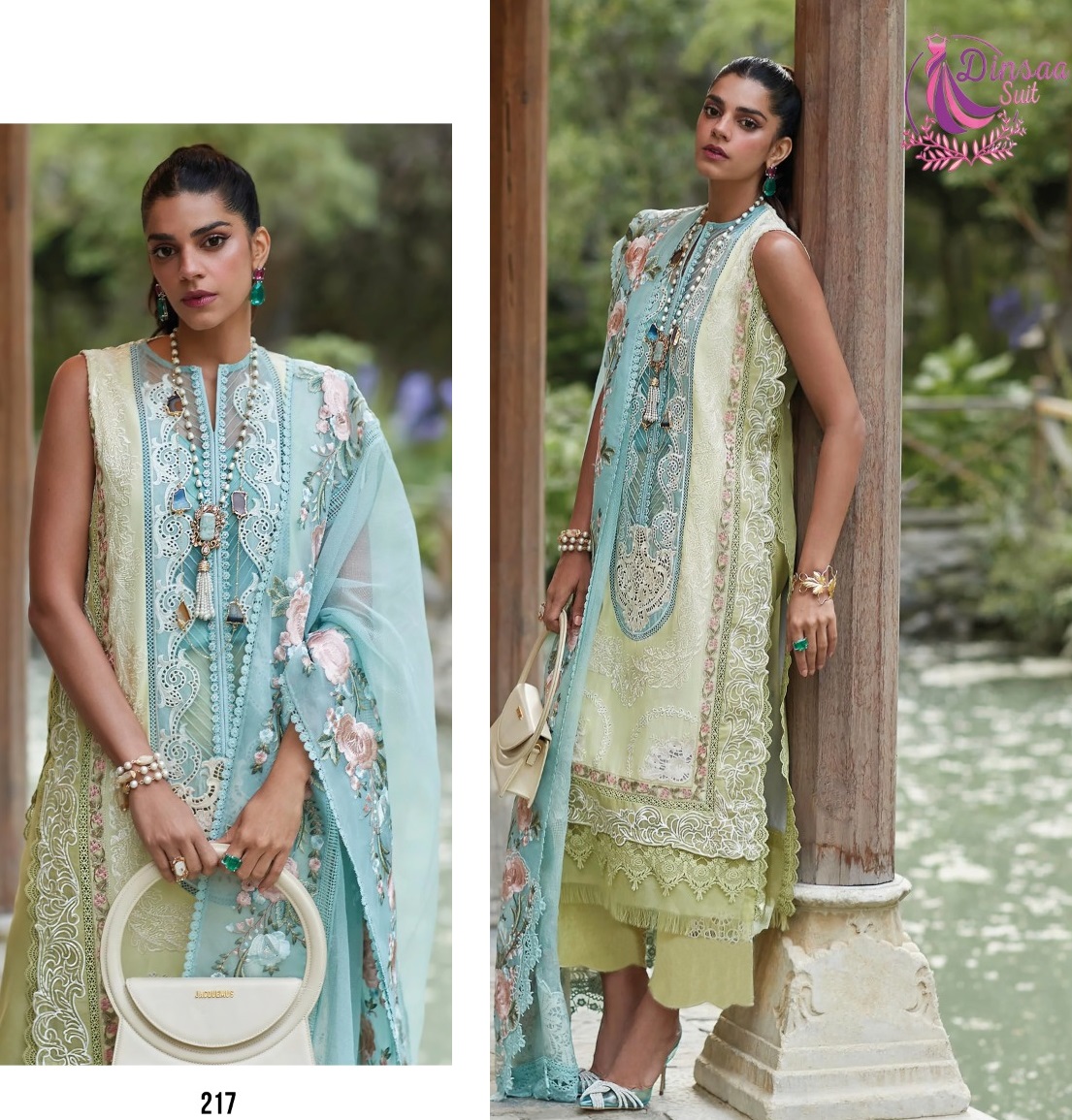 DINSAA SUIT 217 COTTON PAKISTANI SUITS