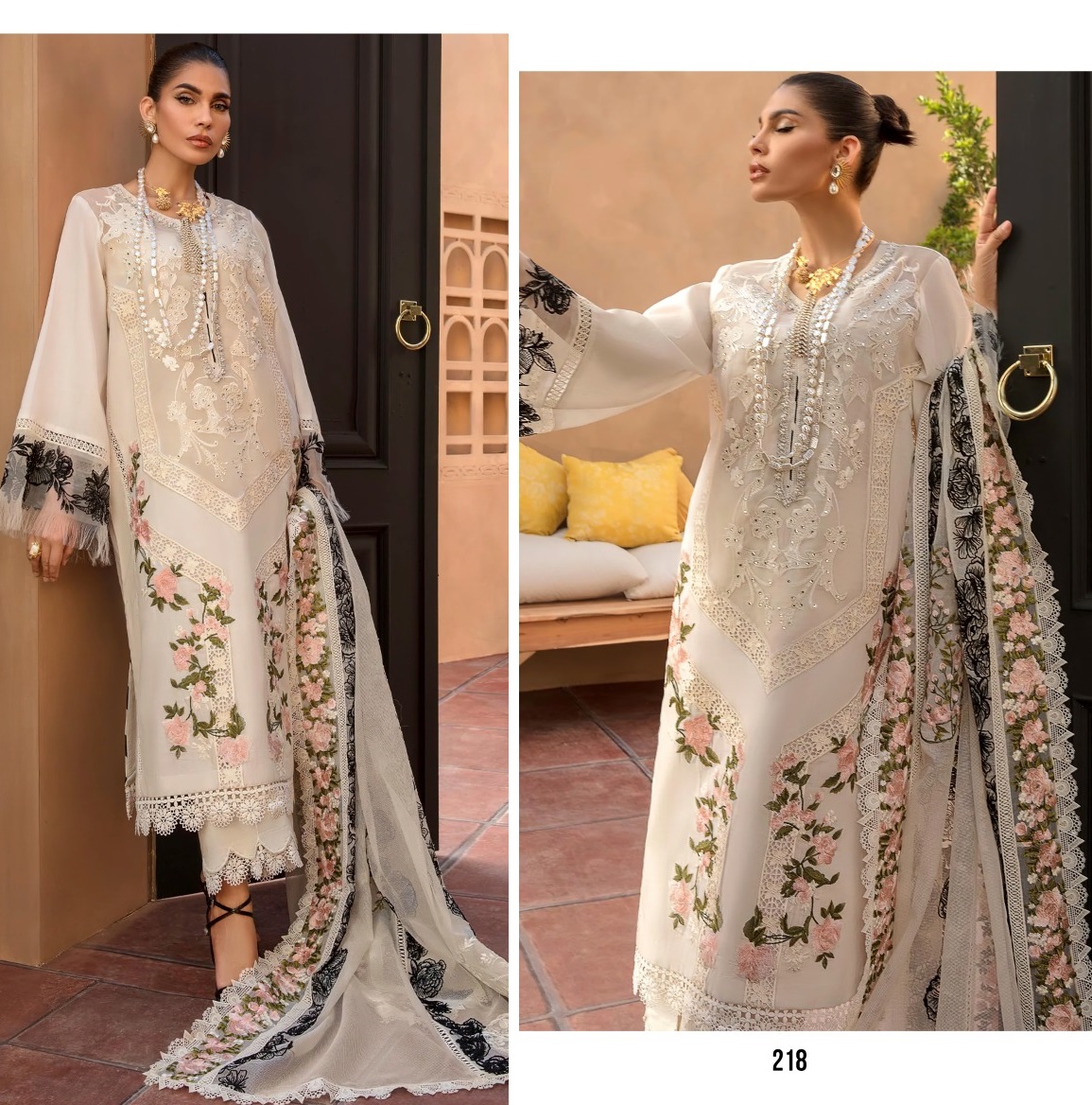 DINSAA SUIT 218 COTTON PAKISTANI SUITS