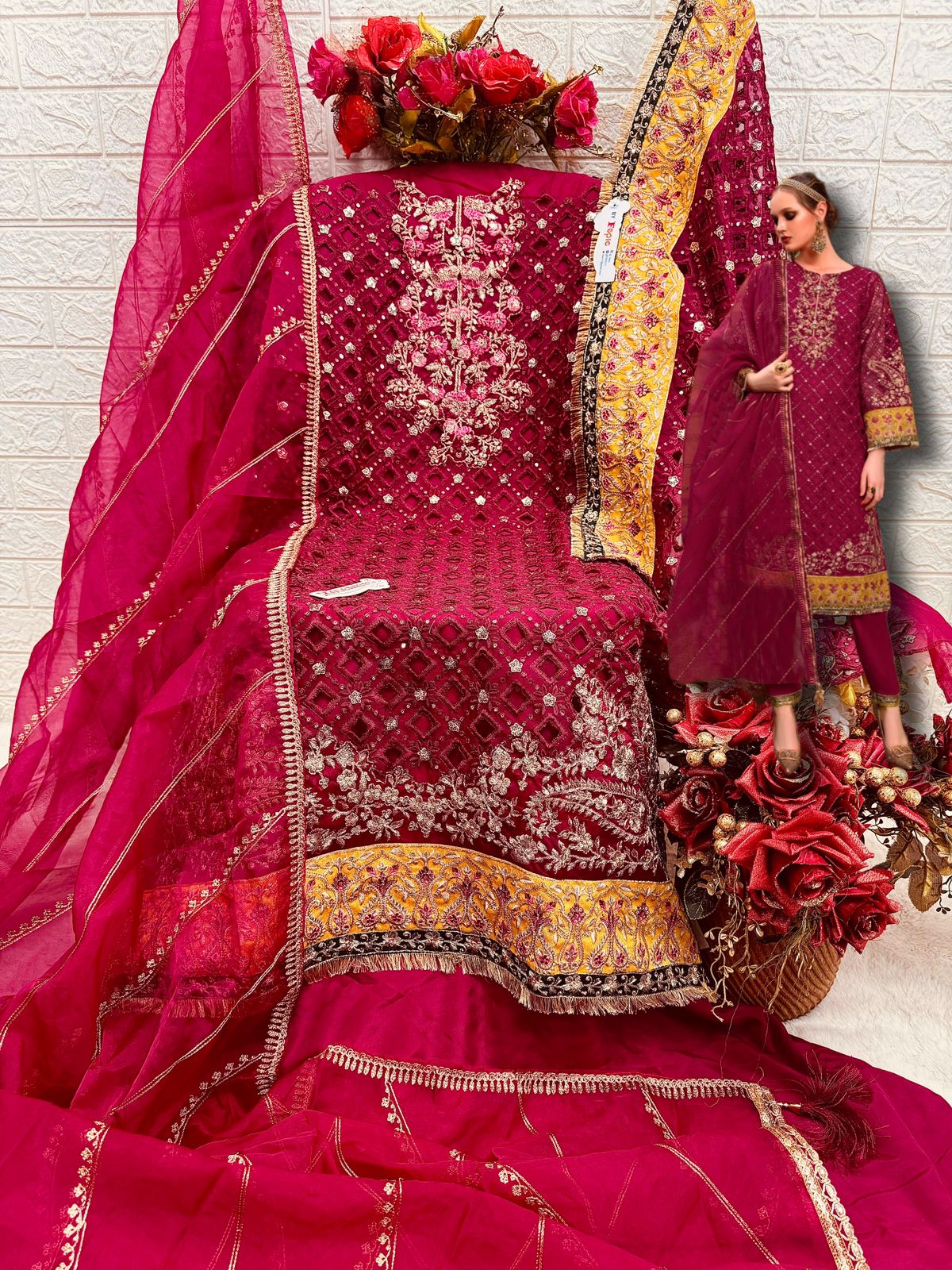 FEPIC C 1342 ROSEMEEN PAKISTANI SUITS