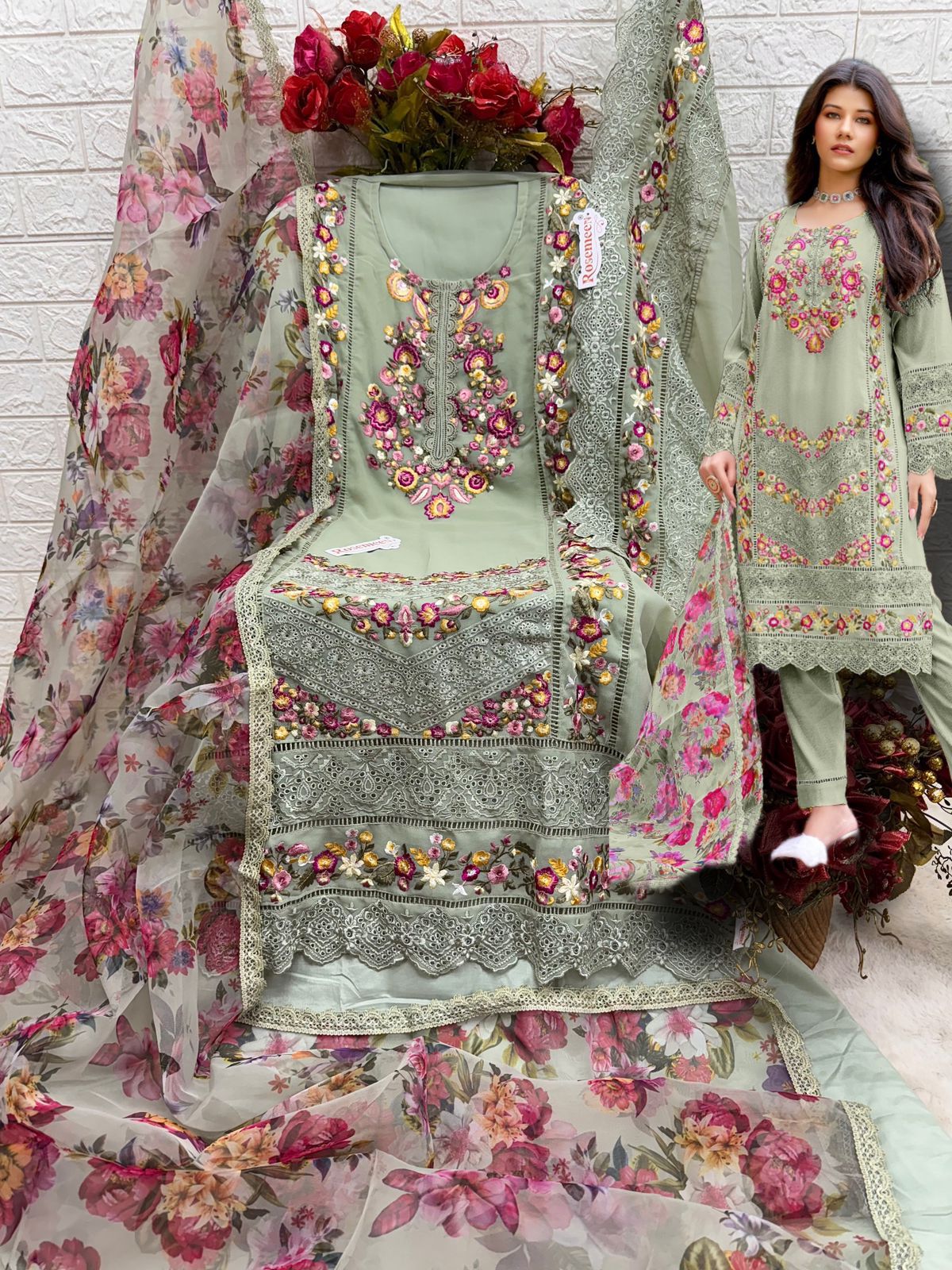 FEPIC C 1671 B ROSEMEEN PAKISTANI SUITS IN INDIA