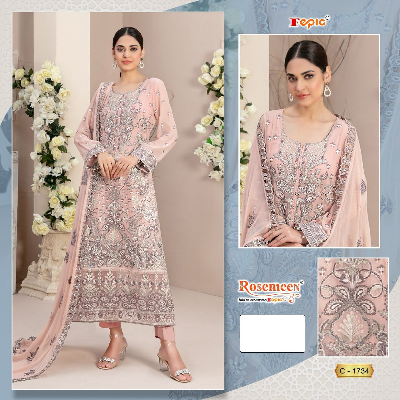 FEPIC C 1734 ROSEMEEN SALWAR SUITS WHOLESALE