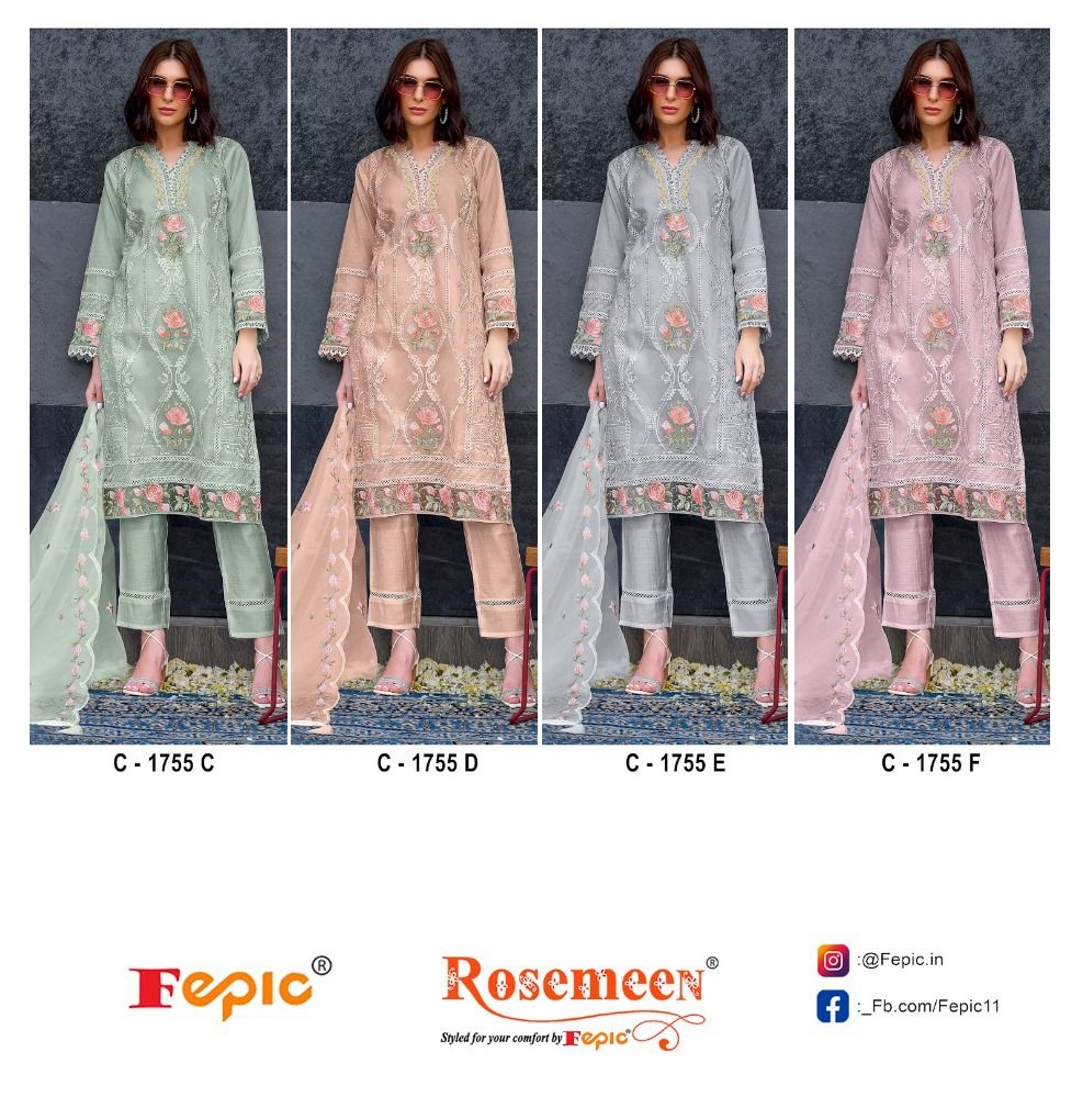 FEPIC C 1755 C TO F ROSEMEEN PAKISTANI SUITS