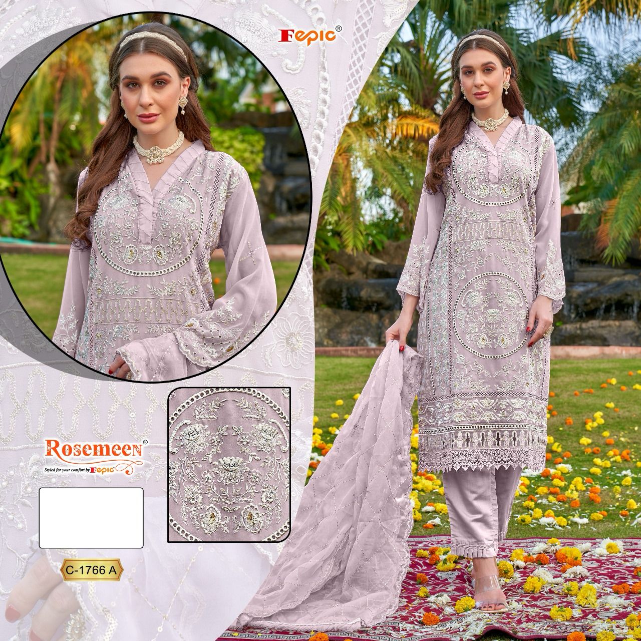 FEPIC C 1766 ROSEMEEN PAKISTANI SUITS IN INDIA