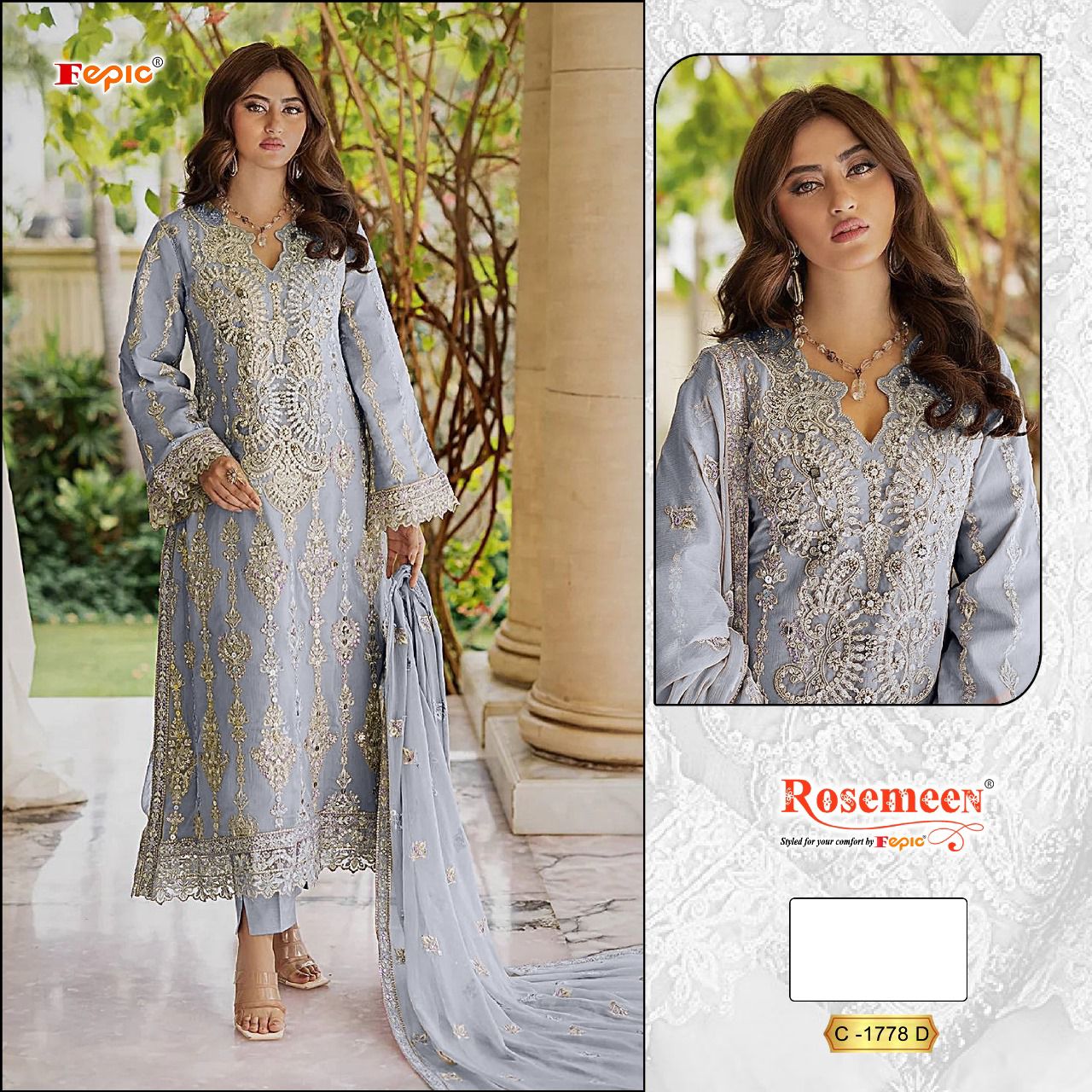 FEPIC C 1778 ROSEMEEN PAKISTANI SUITS IN INDIA