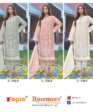 FEPIC C 1783 D TO F ROSEMEEN PAKISTANI SUITS