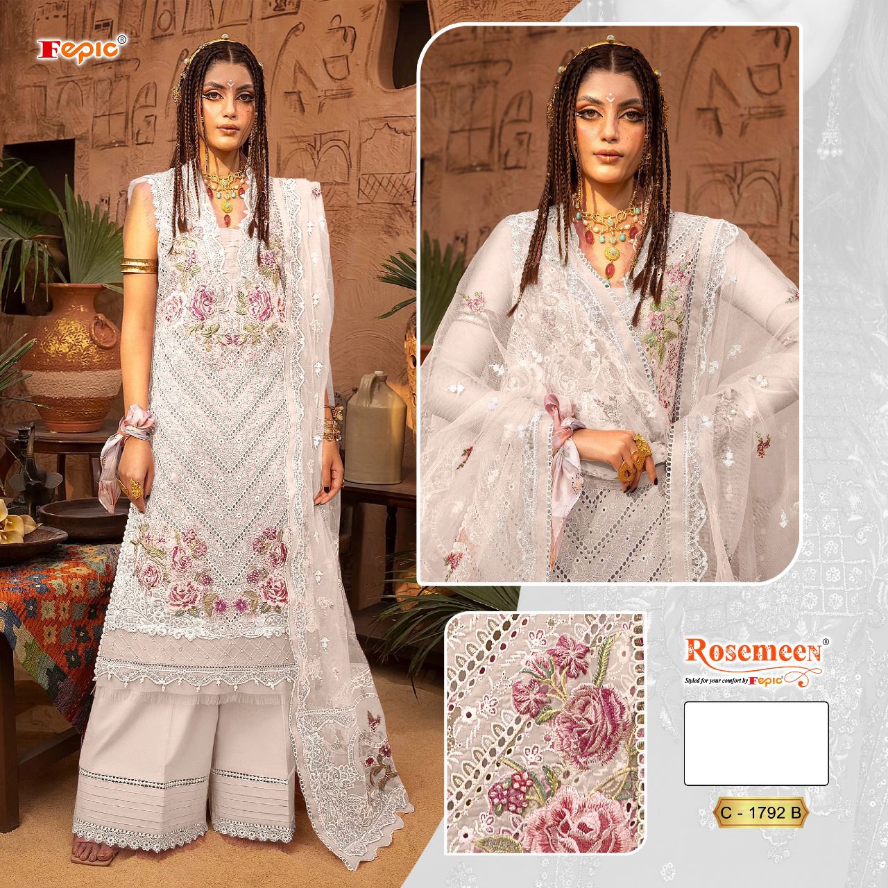 FEPIC C 1792 B ROSEMEEN SALWAR SUITS WHOLESALE