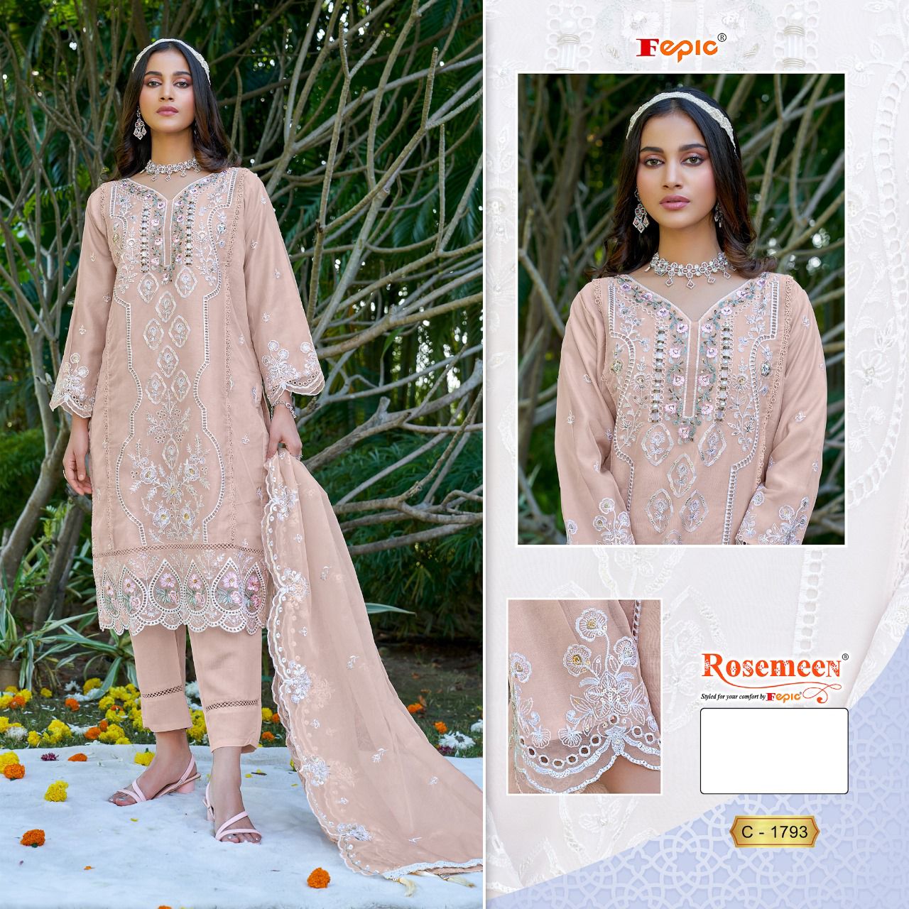 FEPIC C 1793 ROSEMEEN PAKISTANI SUITS IN INDIA