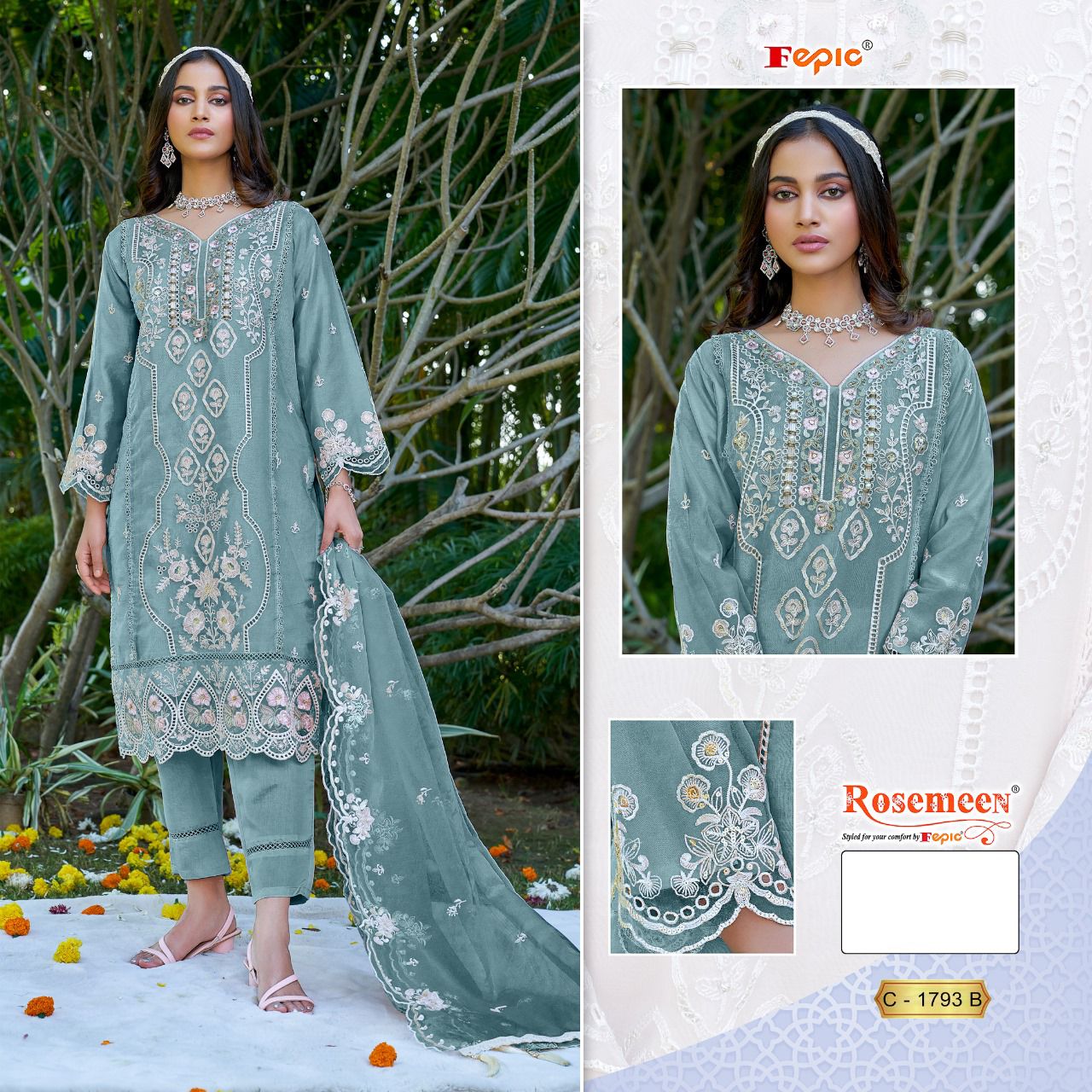 FEPIC C 1793 ROSEMEEN PAKISTANI SUITS IN INDIA