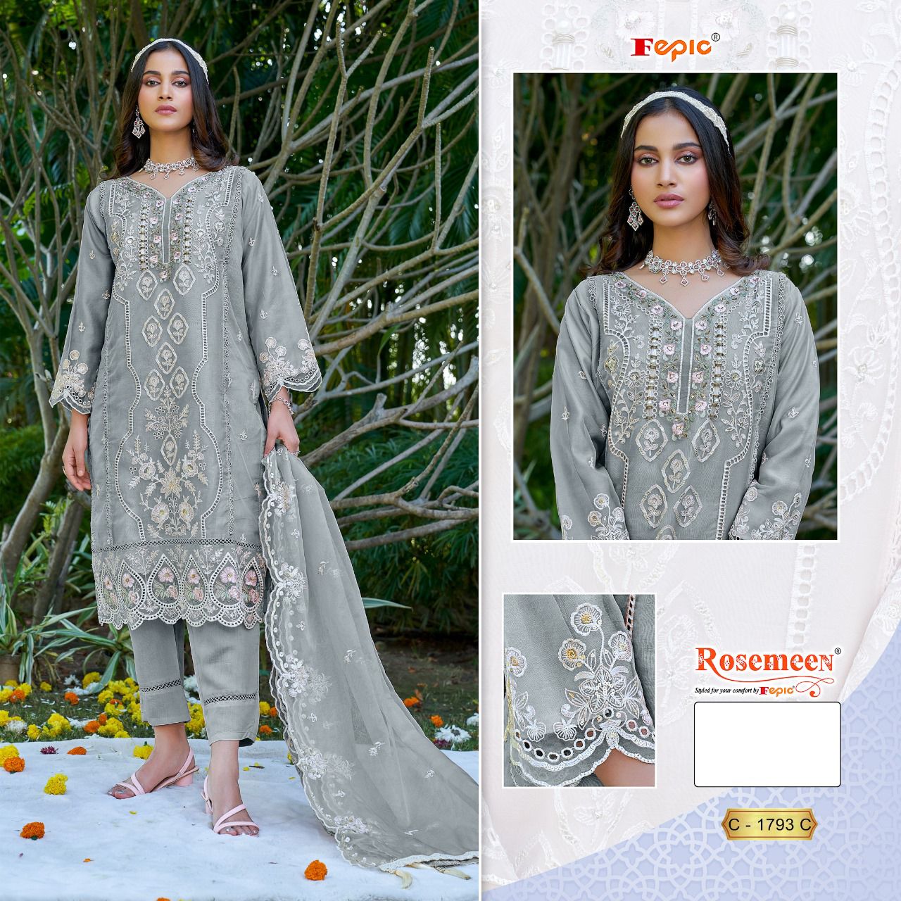 FEPIC C 1793 ROSEMEEN PAKISTANI SUITS IN INDIA