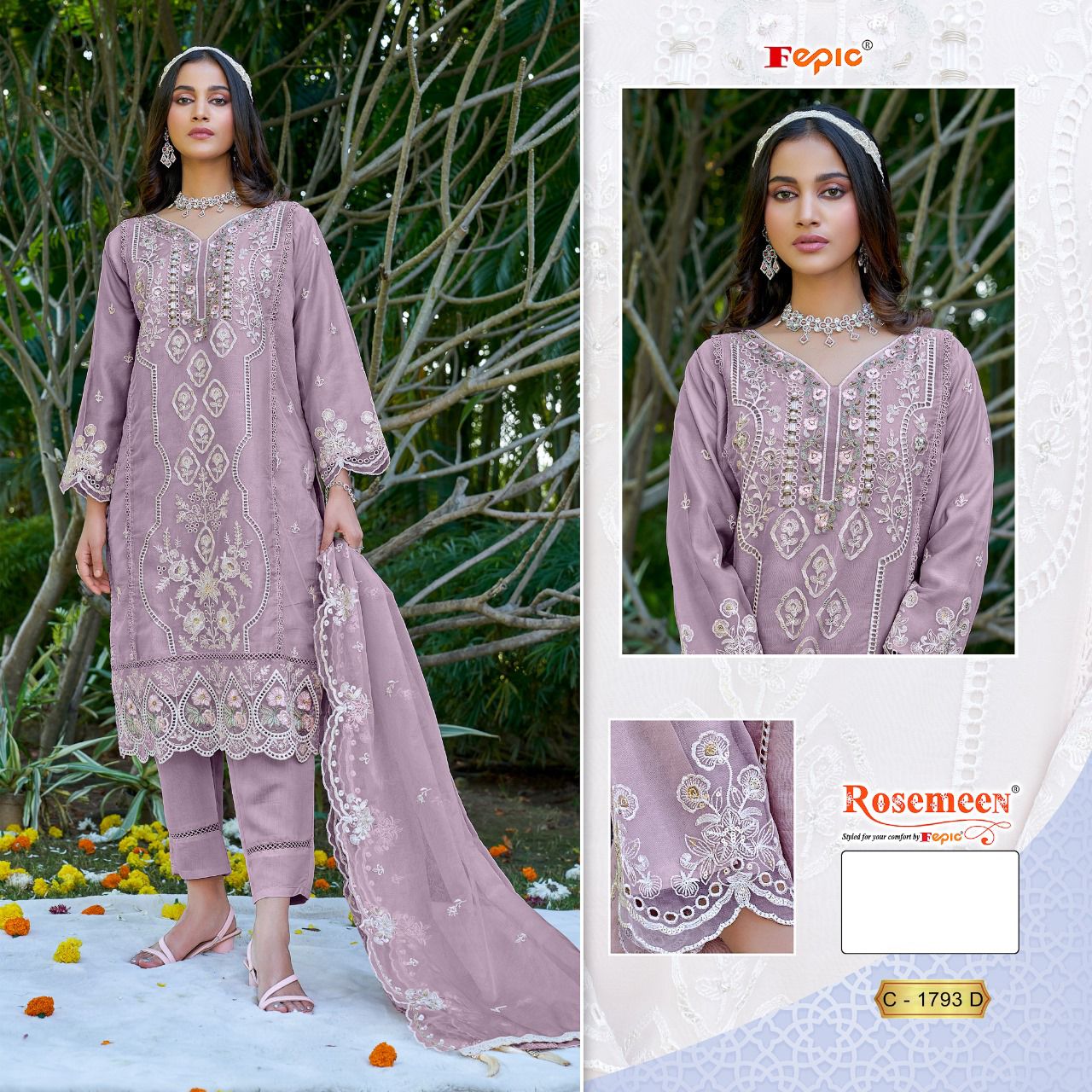 FEPIC C 1793 ROSEMEEN PAKISTANI SUITS IN INDIA