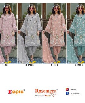 FEPIC C 1794 ROSEMEEN PAKISTANI SUITS WHOLESALE