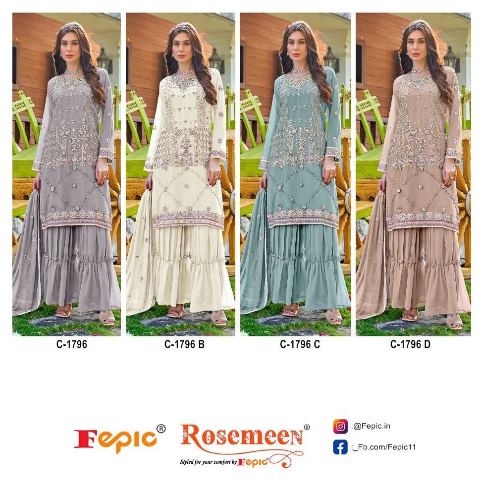 FEPIC C 1796 ROSEMEEN SALWAR SUITS WHOLESALE