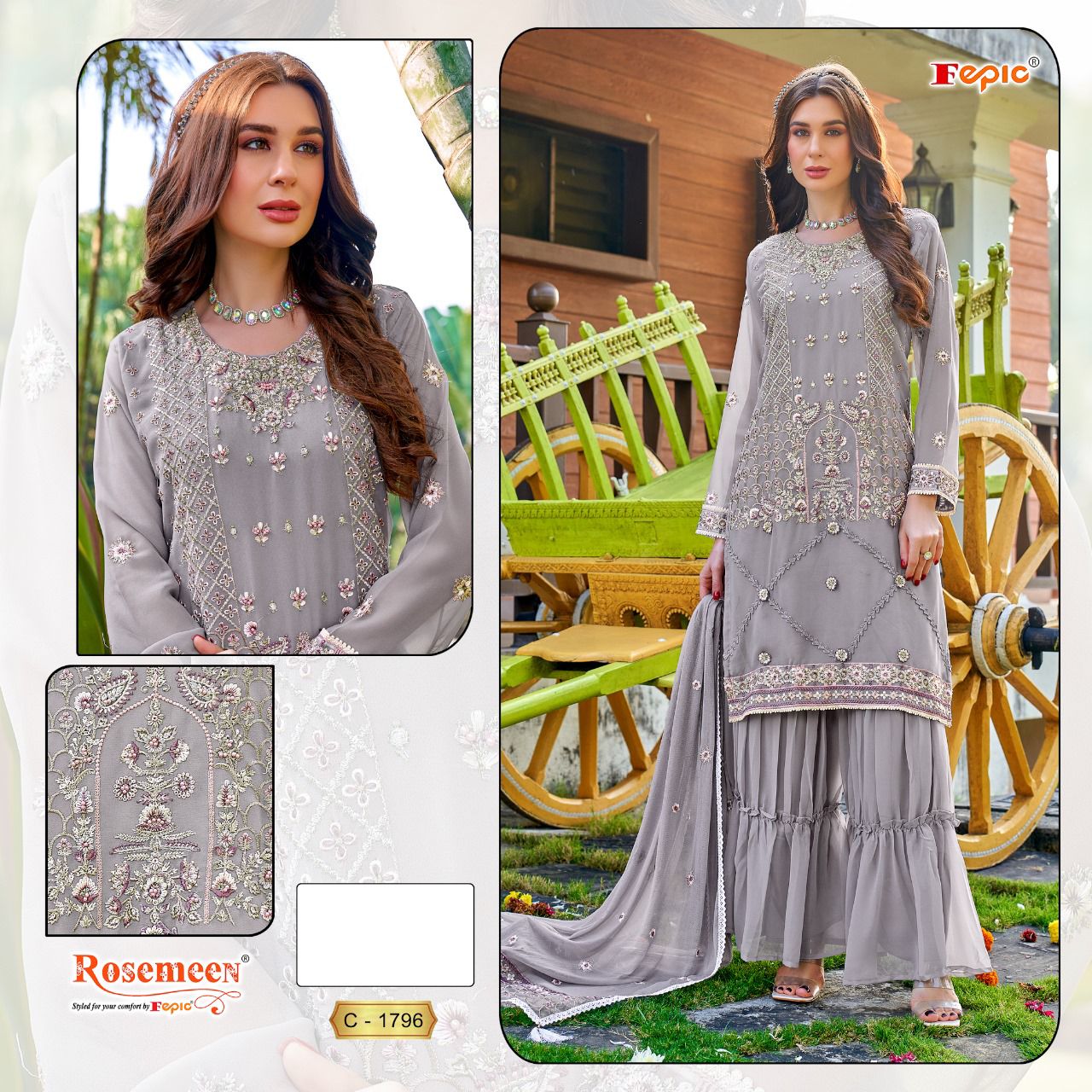 FEPIC C 1796 ROSEMEEN SALWAR SUITS WHOLESALE