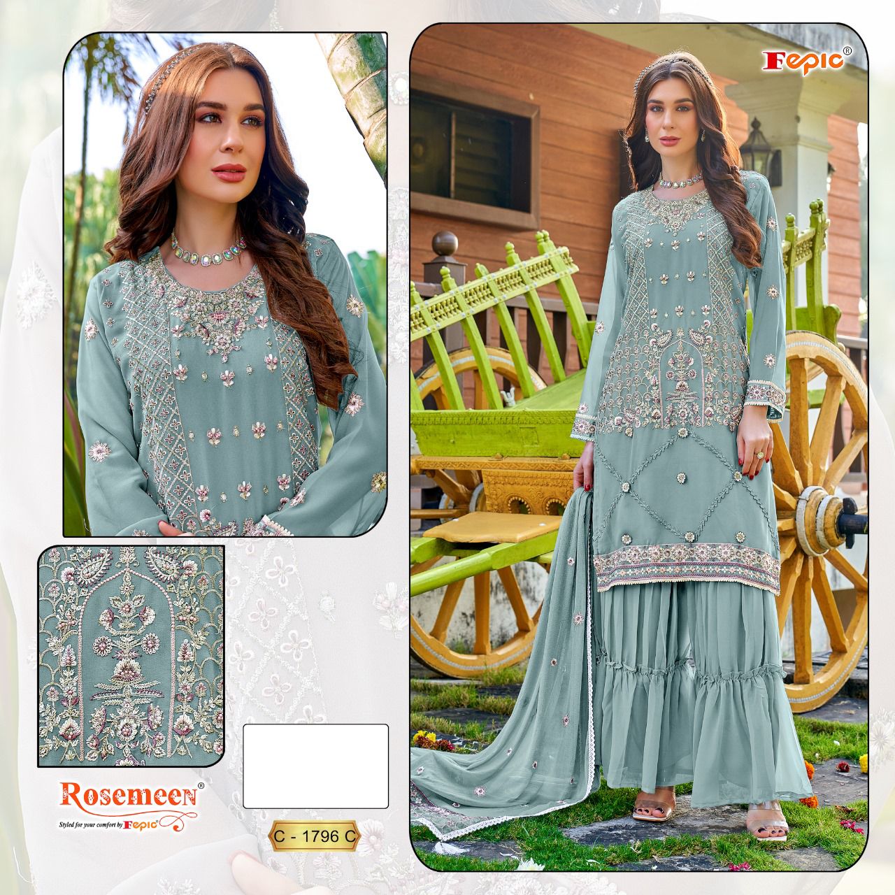 FEPIC C 1796 ROSEMEEN SALWAR SUITS WHOLESALE