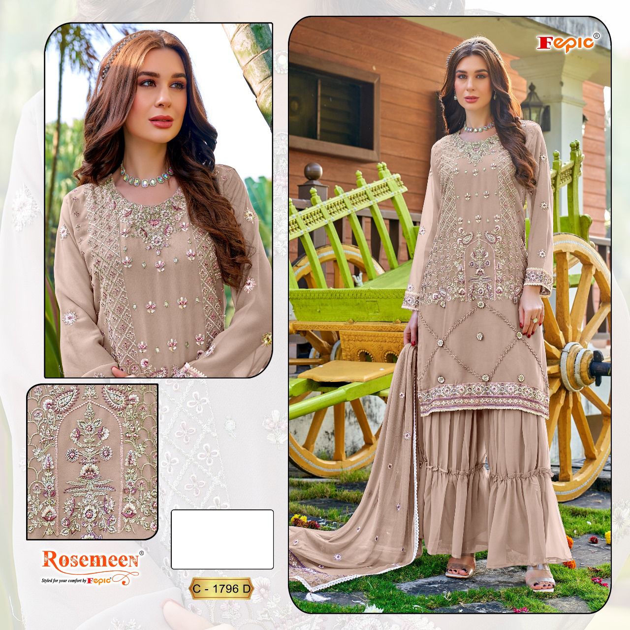 FEPIC C 1796 ROSEMEEN SALWAR SUITS WHOLESALE