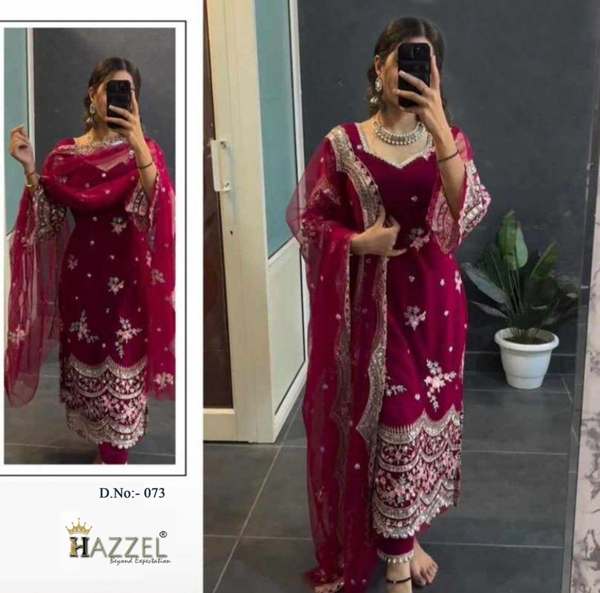 HAZZEL 073 PAKISTANI SUITS WHOLESALE